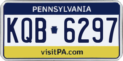 PA license plate KQB6297