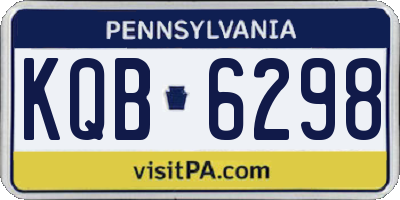 PA license plate KQB6298