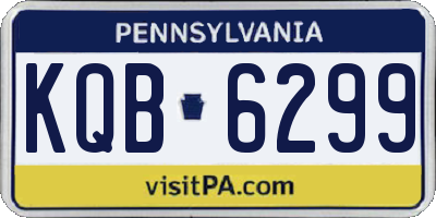 PA license plate KQB6299