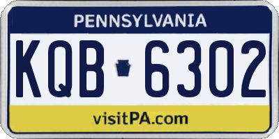PA license plate KQB6302