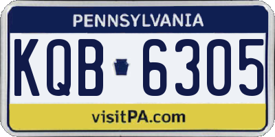 PA license plate KQB6305