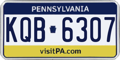 PA license plate KQB6307