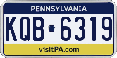 PA license plate KQB6319