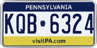 PA license plate KQB6324