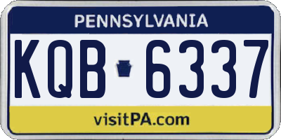 PA license plate KQB6337