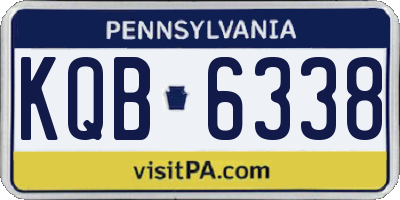 PA license plate KQB6338
