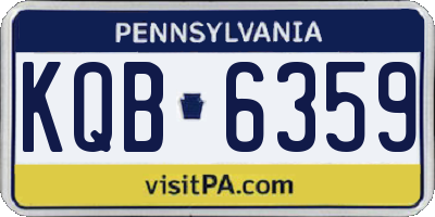 PA license plate KQB6359