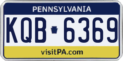 PA license plate KQB6369