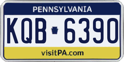 PA license plate KQB6390