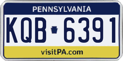 PA license plate KQB6391