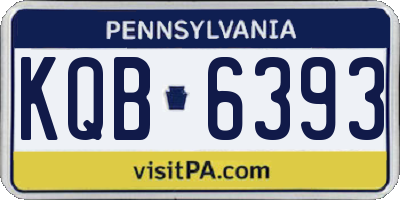 PA license plate KQB6393