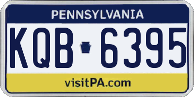 PA license plate KQB6395