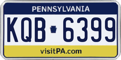 PA license plate KQB6399