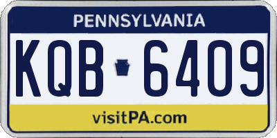 PA license plate KQB6409