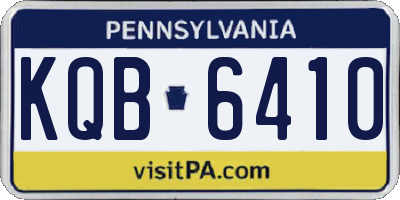 PA license plate KQB6410