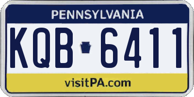 PA license plate KQB6411