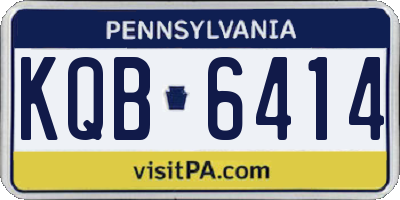 PA license plate KQB6414