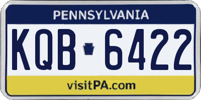 PA license plate KQB6422