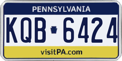 PA license plate KQB6424