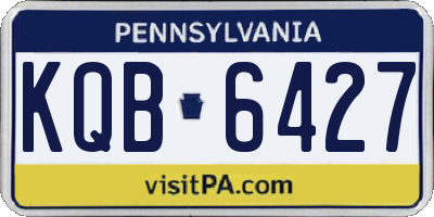 PA license plate KQB6427