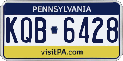 PA license plate KQB6428