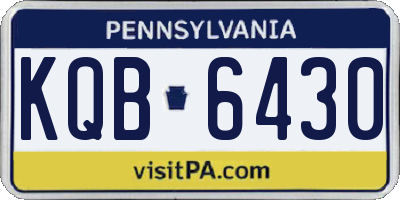 PA license plate KQB6430