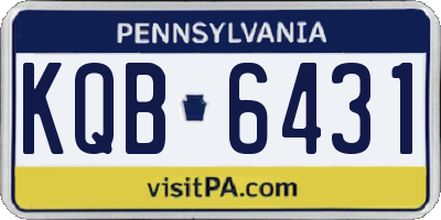 PA license plate KQB6431