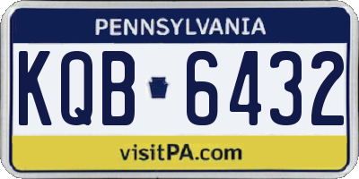 PA license plate KQB6432