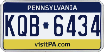 PA license plate KQB6434