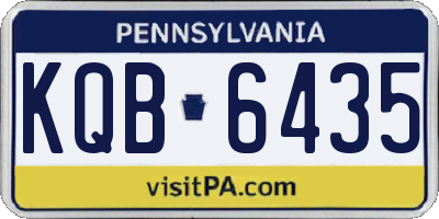PA license plate KQB6435