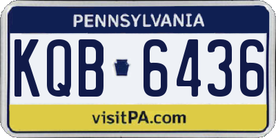 PA license plate KQB6436