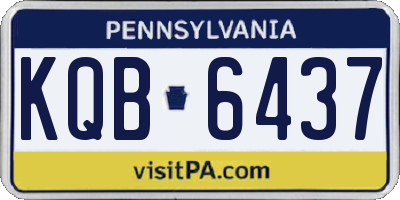 PA license plate KQB6437