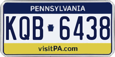 PA license plate KQB6438
