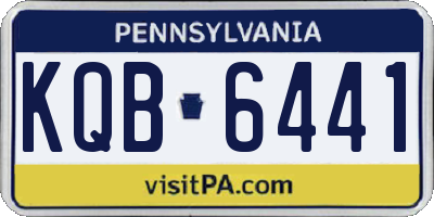 PA license plate KQB6441
