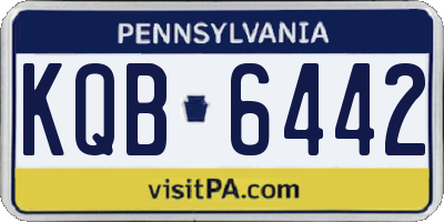 PA license plate KQB6442
