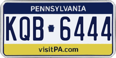 PA license plate KQB6444