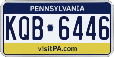 PA license plate KQB6446