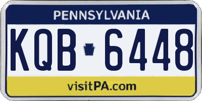 PA license plate KQB6448
