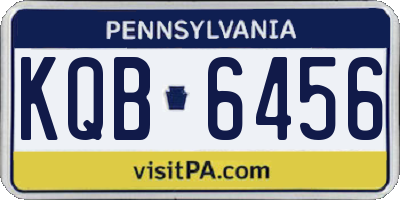 PA license plate KQB6456
