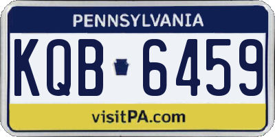 PA license plate KQB6459
