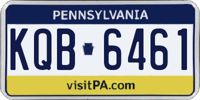 PA license plate KQB6461