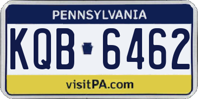PA license plate KQB6462