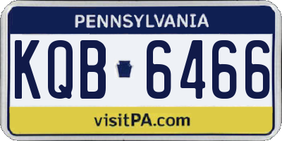 PA license plate KQB6466