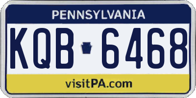PA license plate KQB6468