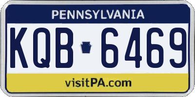 PA license plate KQB6469
