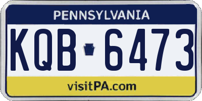 PA license plate KQB6473