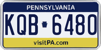 PA license plate KQB6480
