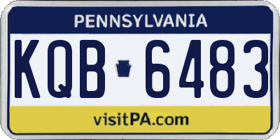 PA license plate KQB6483