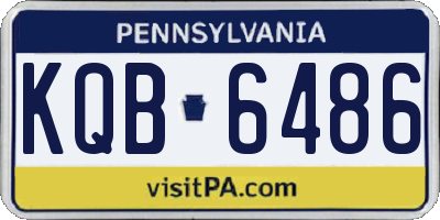 PA license plate KQB6486