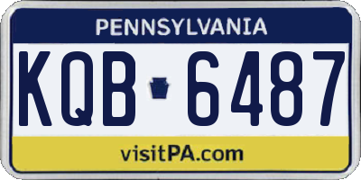 PA license plate KQB6487
